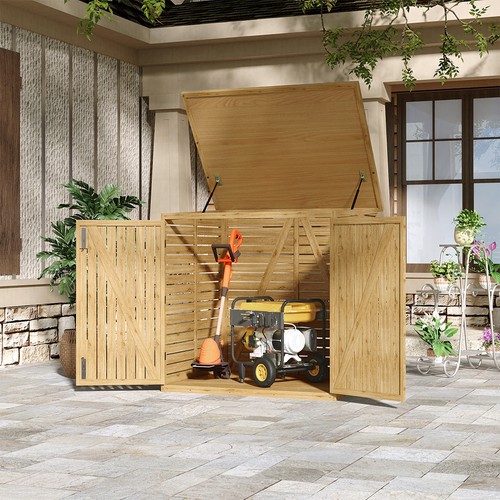 Wooden wheelie bin - wheelie,