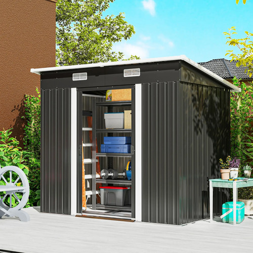 Outdoor storage shed 7x4ft - outdoor,