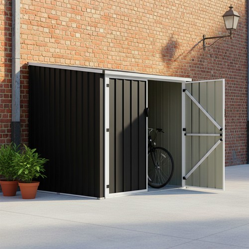 Outdoor lockable bicycle - outdoor, shed
