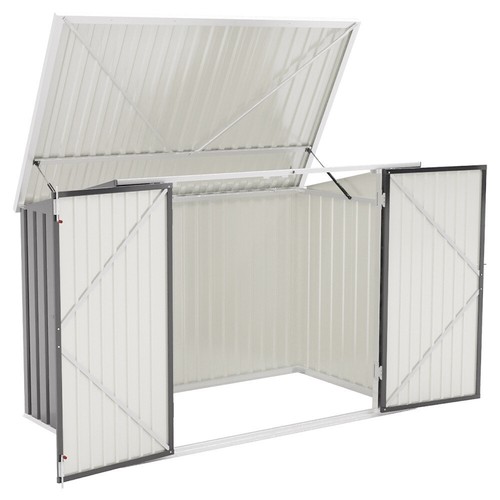 Outdoor lockable bike shed - outdoor,