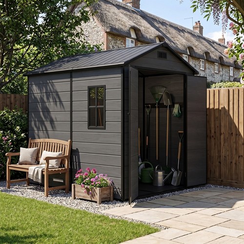 6x8ft garden shed outside - garden,