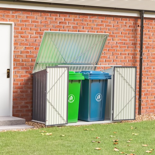 Outdoor lockable bike shed - outdoor,